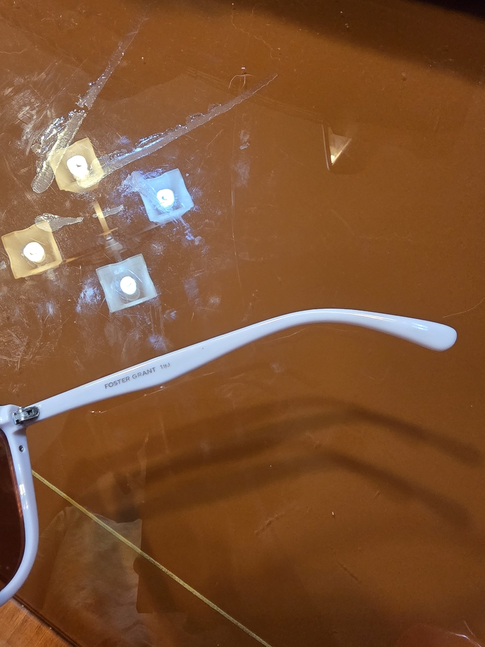 Womens Foster Grant 193 Sunglasses White / Gold Used condition - Picture 3 of 8